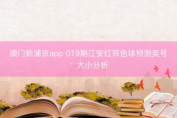 澳门新浦京app 019期江安红双色球预测奖号：大小分析